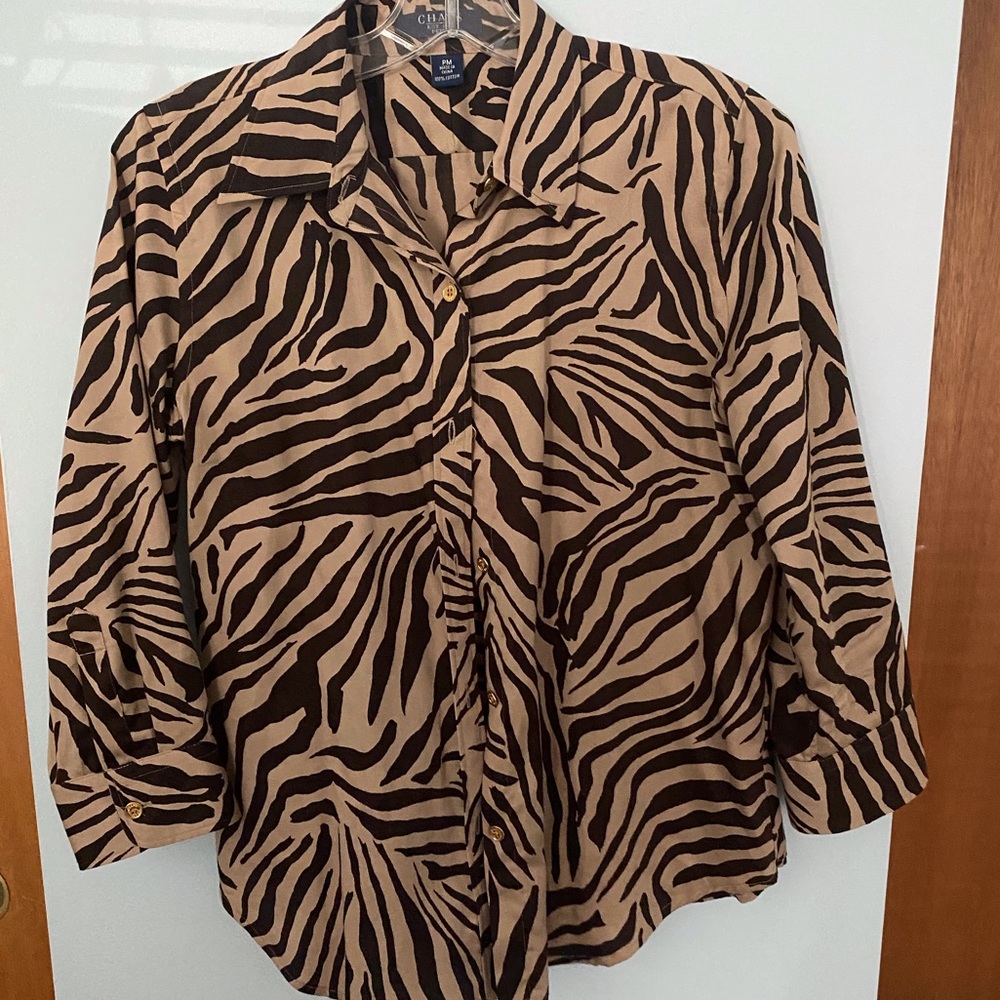 Tiger Print Blouse